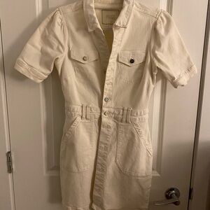 PAIGE Ivory Short-Sleeve Dress